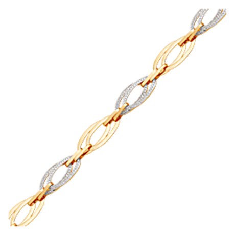 Браслет из золота с фианитами