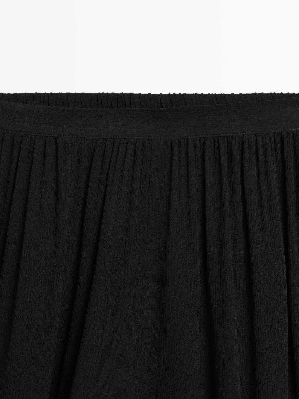 Massimo Dutti Брюки Sarouel из струящейся ткани - Limited Edition, черный