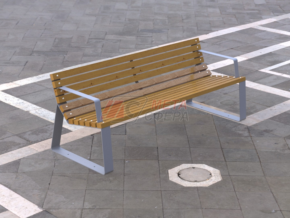 Скамейка Брюссель Line с подлокотниками