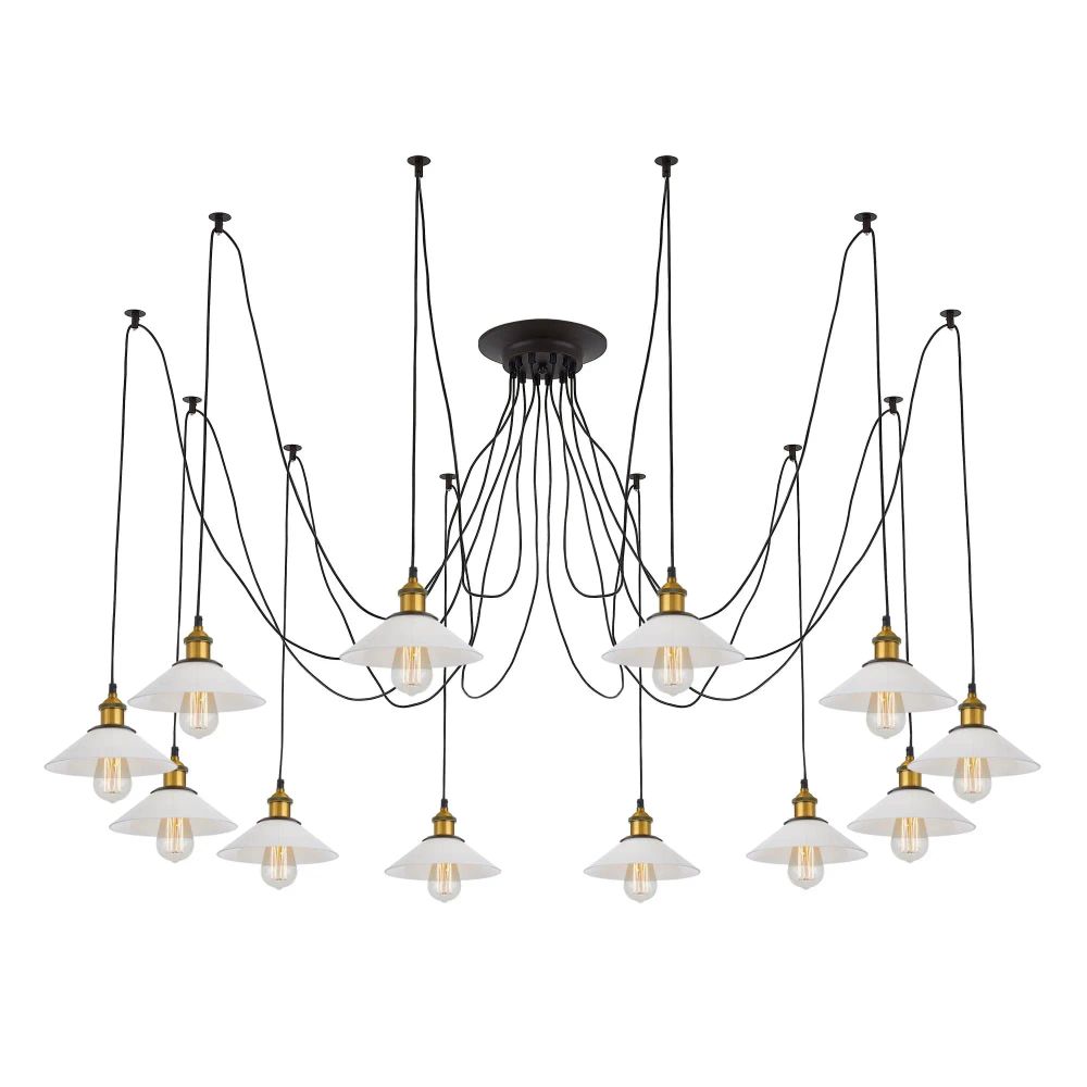 Citilux Эдисон CL451121 Люстра паук Венге Бронза