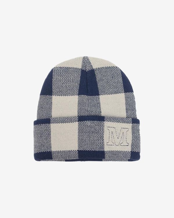 Шапка M beanie белая / темно-синяя - фото 1