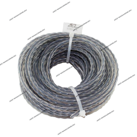 Леска триммерная AEZ серии DUO TWIST, сечение-витой квадрат 4,00мм(15м) стикер