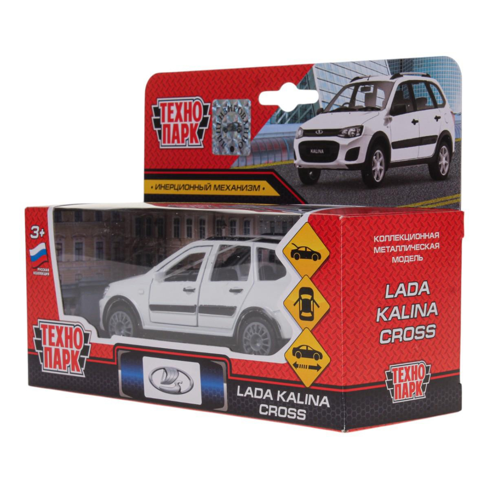 Модель ин. мет. "Lada Kalina Cross" 12см. белый, коробка SB-16-46-N(WT)-WB (Технопарк)