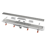 Душевой лоток AZARIO D40 Medium 550 мм, боковой слив, пластиковый, решетка из нержавеющей стали (AZ-CH 550 M)