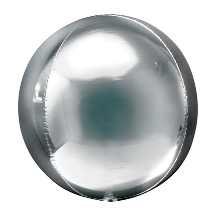 А Сфера 3D, 21"/54 см, Металлик, Серебро (Silver), 1 шт.