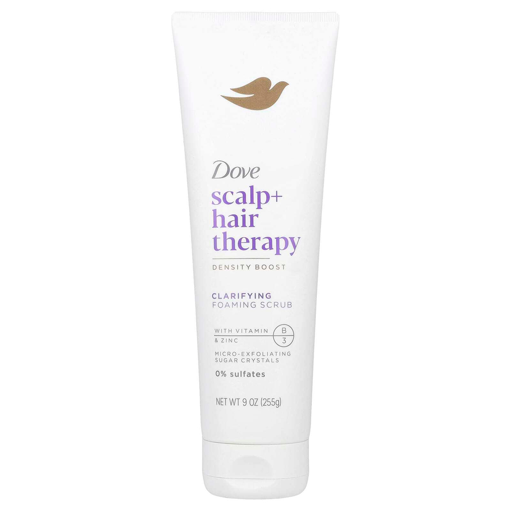 Dove, Scalp + Hair Therapy, очищающий пенный скраб, 255 г (9 унций)