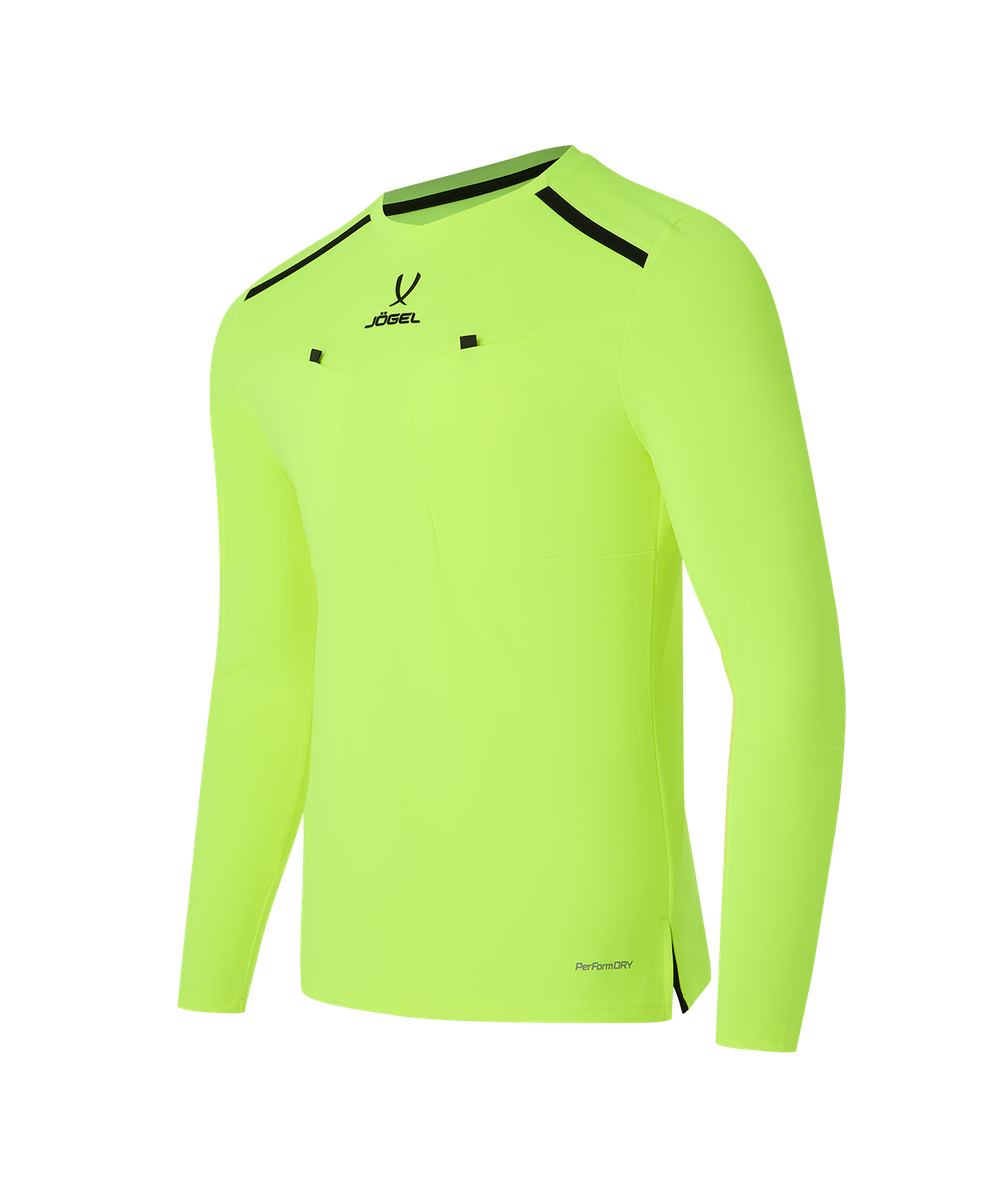 Футболка судейская с длинным рукавом DIVISION PerFormDRY Referee LS Tee, желтый неон
