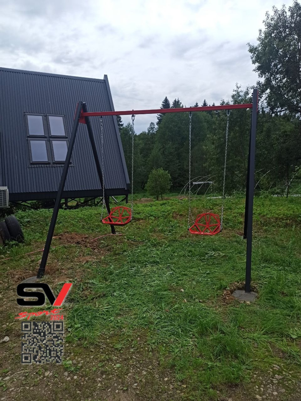 Монтаж уличных качелей Sv Sport