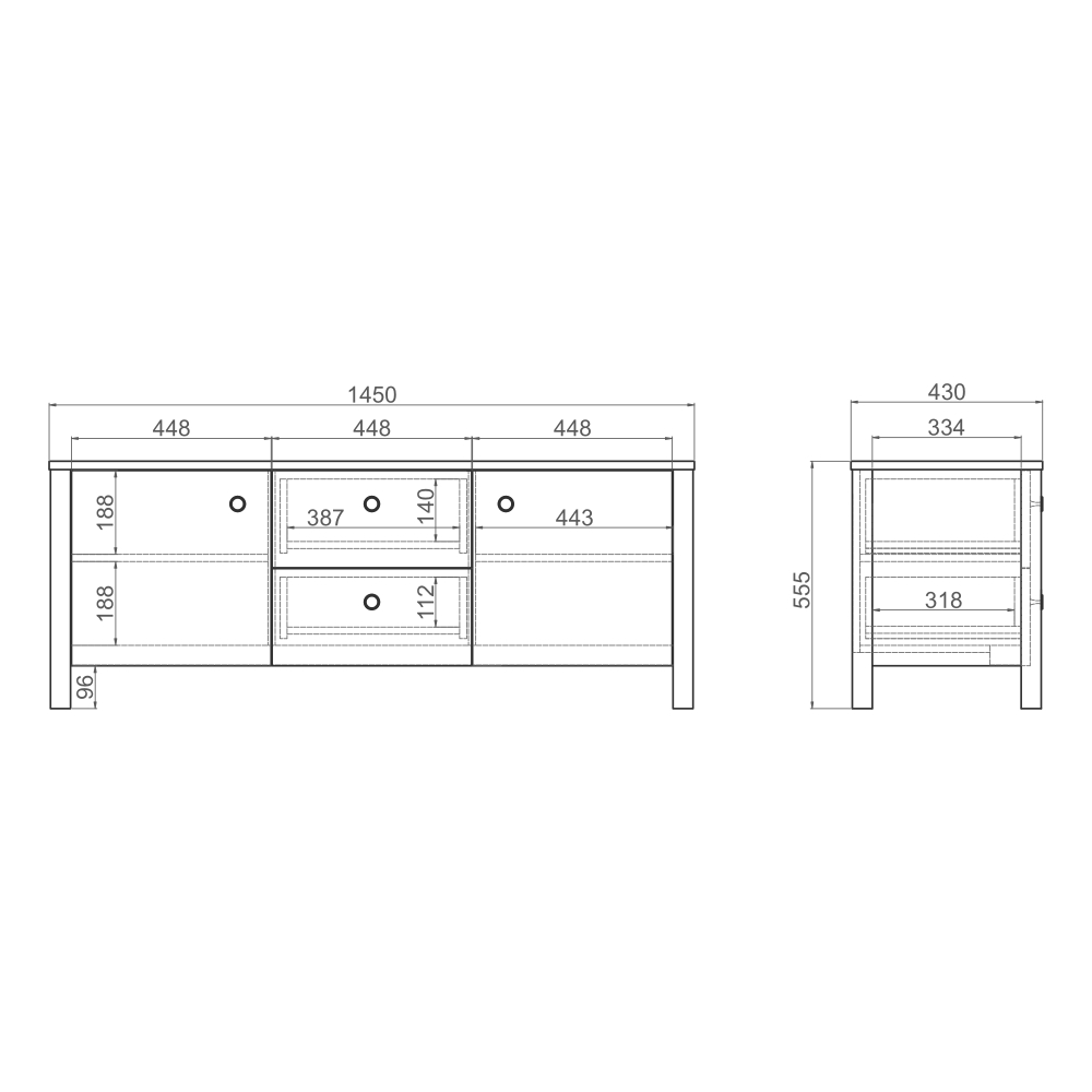 Тумба под ТВ BERGEN BG071