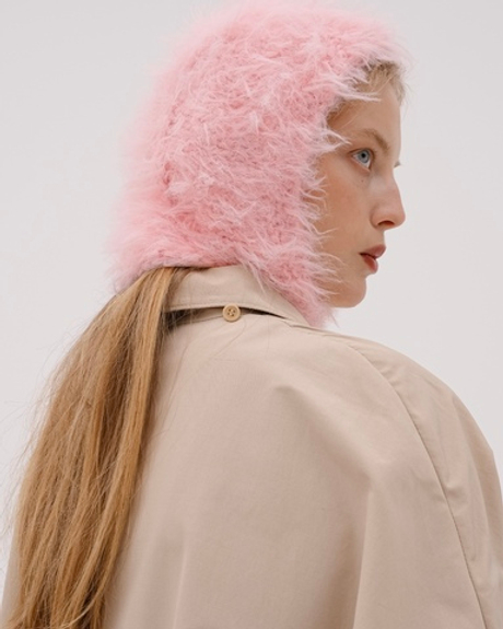 Вязаный чепчик Королева розового