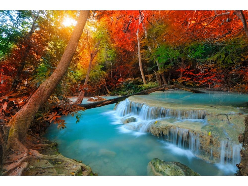 Алмазная мозаика 20х30см. на картоне "Зеркальный водопад" с част.заполн. 22цв. (Арт.НД-0960)