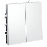 Выключатель с самовозвратом встраиваемый VOLTUM S70 двухклавишный 10А, (белый матовый)