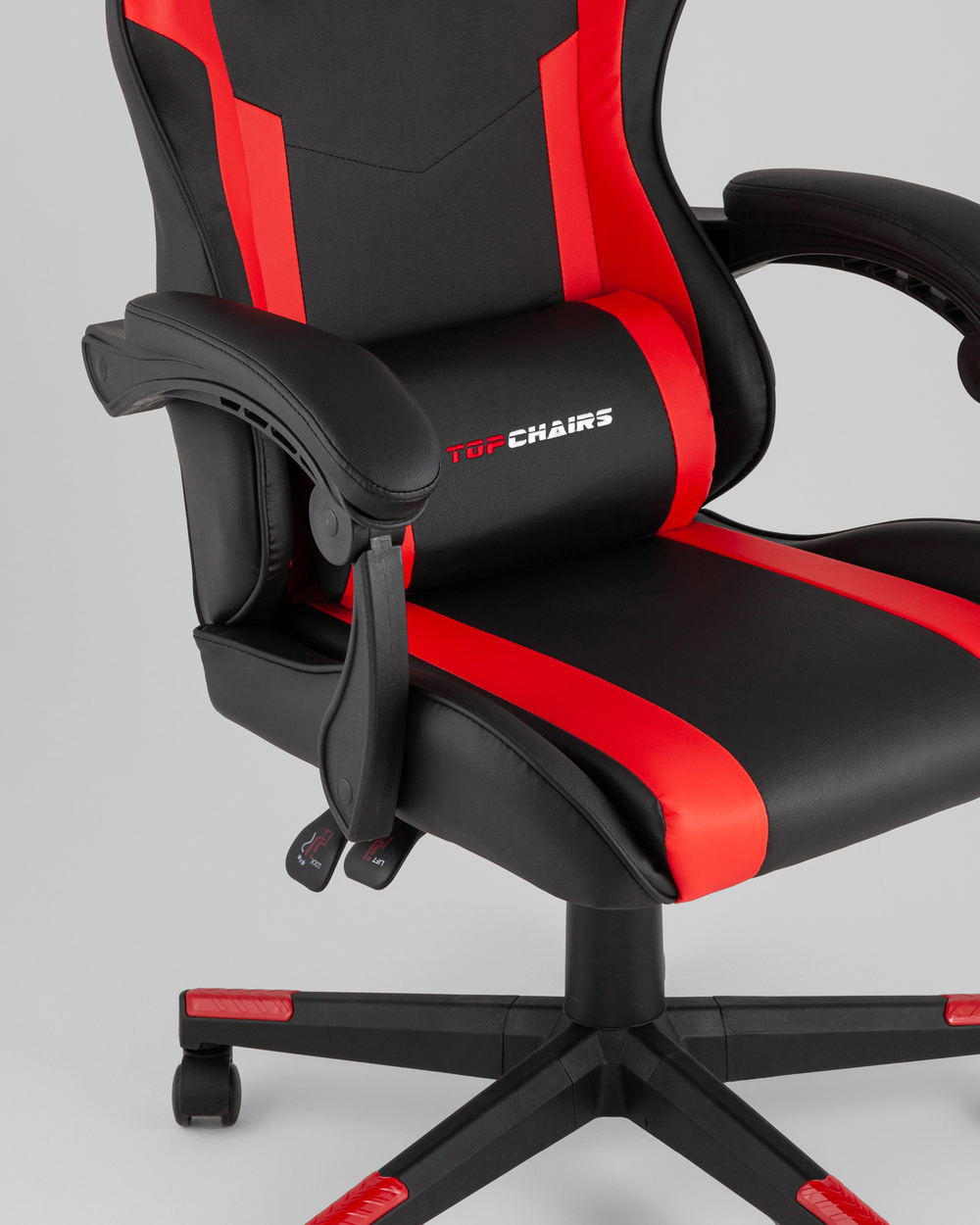 Кресло спортивное TopChairs Commander черно-красный