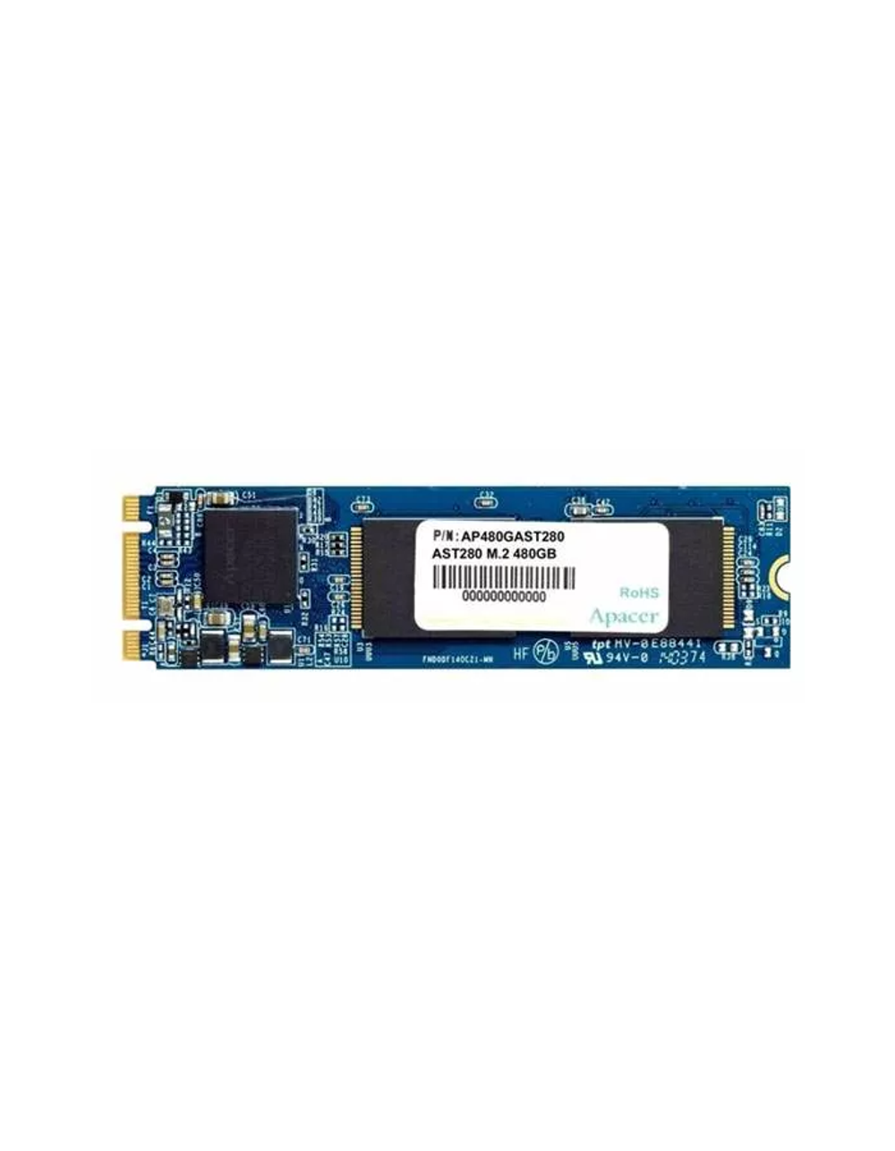 Apacer SSD AST280 480Gb SATA M.2 2280, R520/W495 Mb/s, 3D TLC, MTBF 1,5M, 280TBW, Retail, 3 years (AP480GAST280-1)