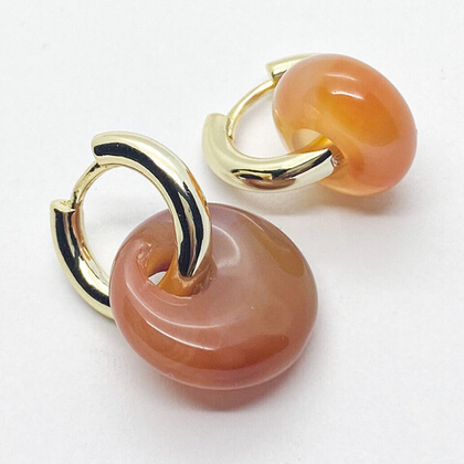 Ювелирные швензы с позолотой, размер 17*3 мм, цена за пару