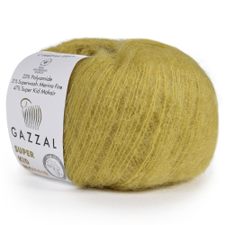 Пряжа Super Kid Mohair, 25г,237м, 47%супер кид мохер,31%мериносовая шерсть, 22% па (цена за 1шт)