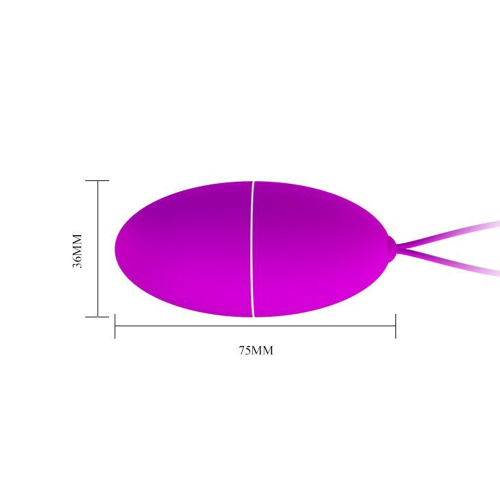 Лиловое гладкое виброяйцо с пультом ДУ Joanne (Цвет: лиловый)