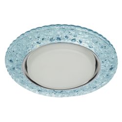 DK LD25 BL/WH Светильник ЭРА декор cо светодиодной подсветкой Gx53, голубой | Встраиваемые LED светильники