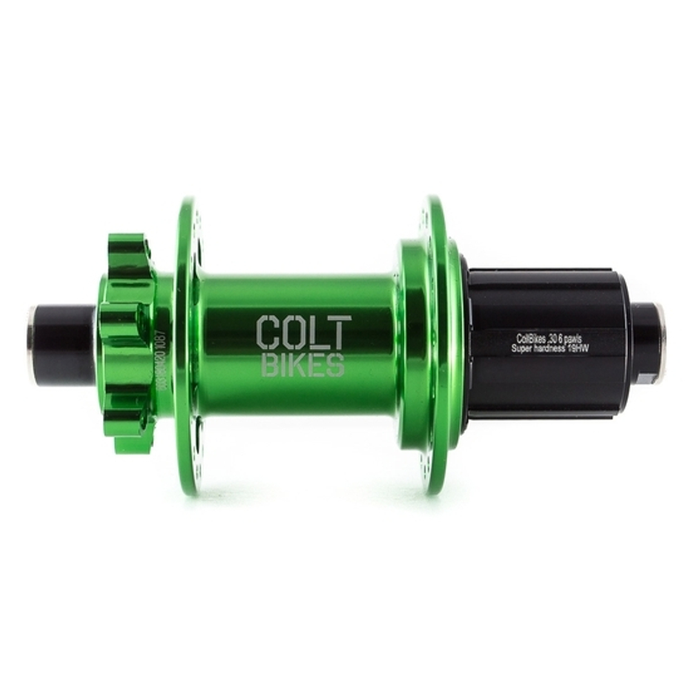 Втулка задняя Colt Bikes .30 142x12, 32h, Зелёный C-R30GX12