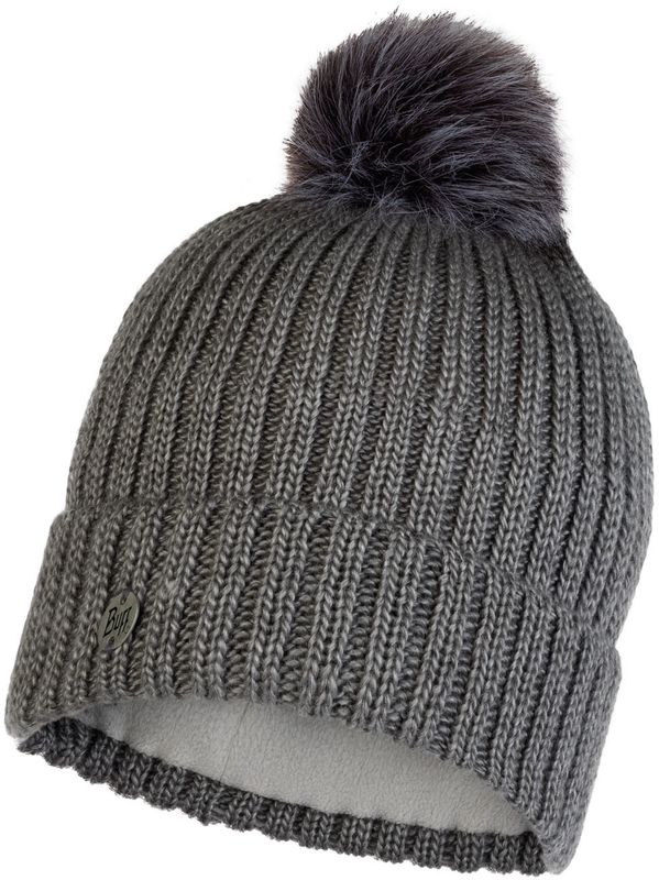 Шапка вязаная с флисом Buff Hat Knitted Polar Katya Melange Grey Фото 1