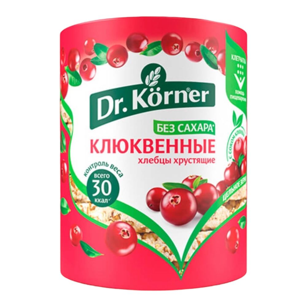 Хлебцы "Злаковый коктейль" клюквенный, 90 г (Dr. Korner)