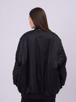 Куртка oversize BEATRICE со стегаными рукавами, черный