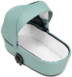 Детская коляска Roan Esso 2025 Кожа 2 в 1 ESSK/214/1 Misti Mint/Grey/руч.Черный