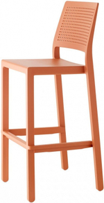 Стул барный пластиковый Scab Design Emi, терракотовый