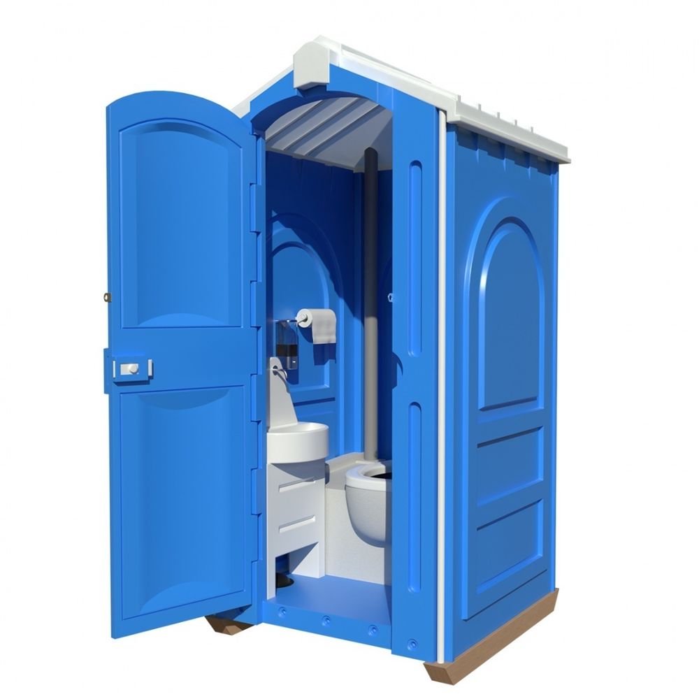 Мобильная туалетная кабина &quot;Люкс&quot; в сборе синяя ЭкоПром 1,32 л. вертикальная (1100x1200x2000см;80кг;Синий) - арт.557721