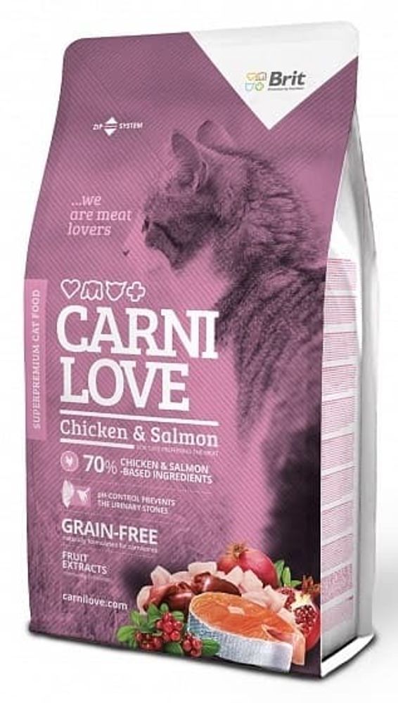 Brit Carnilove Cat Chicken&amp;Salmon 1.5 курица+лосось сухой для кошек