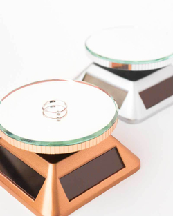 Зеркальный вращающийся столик на солнечных батарейках, два варианта