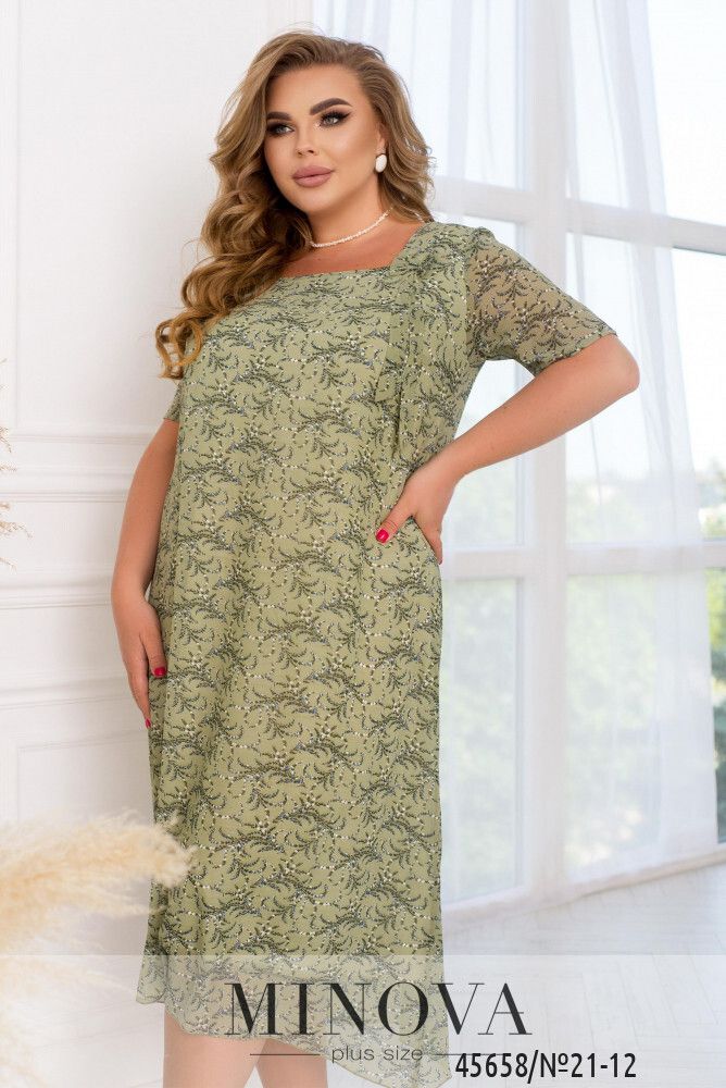 Платье 21-12-оливковый Minova