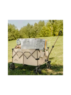 Тележка туристическая Naturehike Rubiks Cube 68х43х94 см, 80 л, бежевая