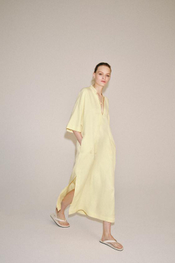 ZARA ПЛАТЬЕ МИДИ — ZW COLLECTION, ЖЕЛТЫЙ