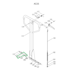 Ось нажимного ролика для гидравлических тележек DF25