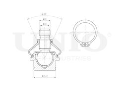 Опора шаровая передняя нижняя UNIO SSP-20014