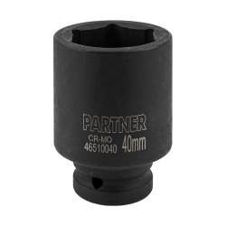 Головка ударная глубокая 40мм (6гр),3/4'' Partner PA-46510040