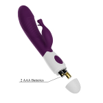 Фиолетовый вибратор-кролик 19,8см со стимулятором клитора Pretty Love Rasmussen Bunny Vibrator BW-500072-A2