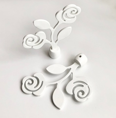 Наконечники "Роза Ост" d20 мм, цвет белый