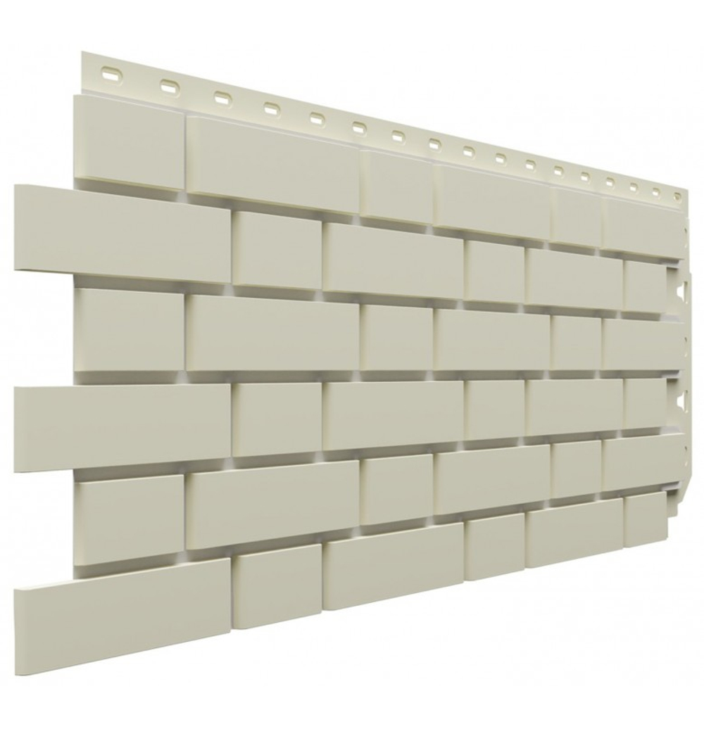 Фасадные панели (Цокольный Сайдинг) Деке Флемиш STANDARD Молочный