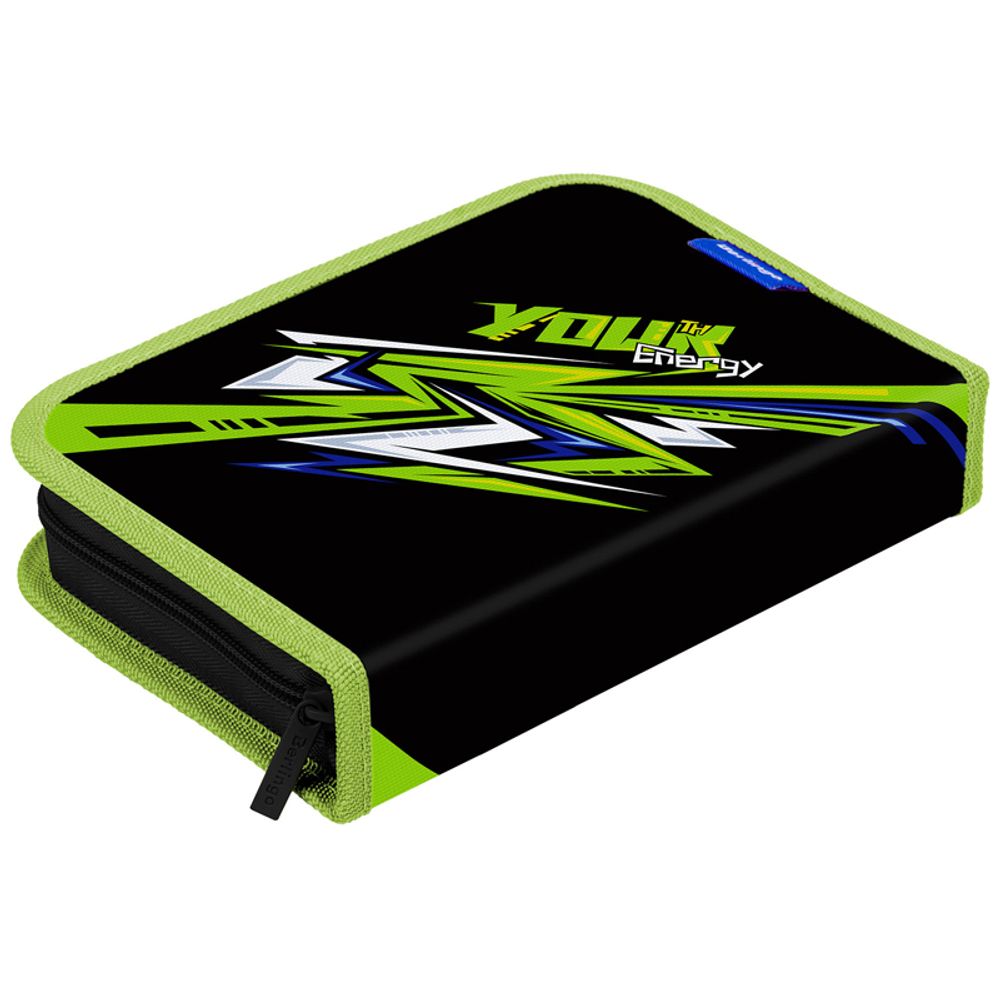 Пенал 1 отделение 200х140х40 Berlingo Energy, откидная планка, ткань