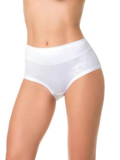 Трусы с высокой линией талии из бамбукового полотна (Размер: XXL) (Цвет: белый)