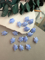 Керамические бусины, 18 мм, «Черепашка», небесный, 10 штук