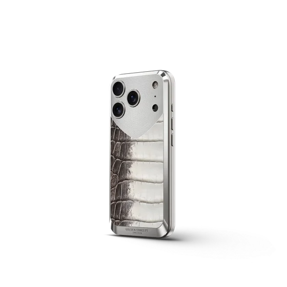 Чехол для iPhone 17 на магните - Натуральная кожа Гималайского крокодила
