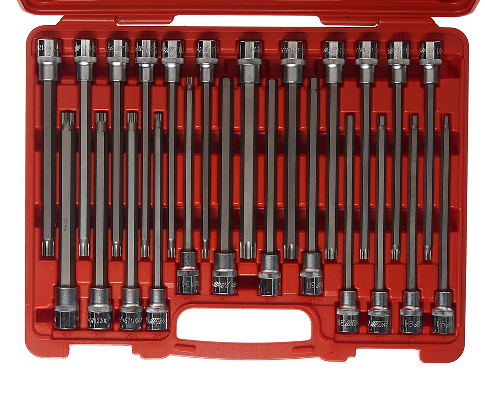 Набор головок с насадкой 24 предмета в кейсе JTC