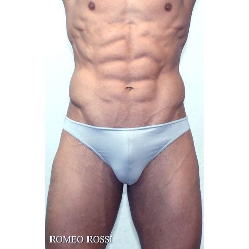 Мужские трусы стринги светло-серые Romeo Rossi Dream String RR1005-3