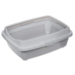 Туалет для кошек полная комплектация светло-серый