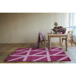 Ковер шерстяной ручной работы geometric dance бордового цвета, 160х230 см