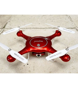 Р/У квадрокоптер Syma X5UW с FPV трансляцией Wi-Fi (HD), барометр 2.4G RTF красный