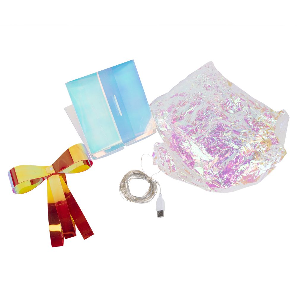 ULD-R509 USB GIFTBOX SET Светильник декоративный Коробки с подарками. с USB проводом. Набор из 3штук. 300 светодиодов. Белый свет. Цвет корпуса радужный. TM Uniel